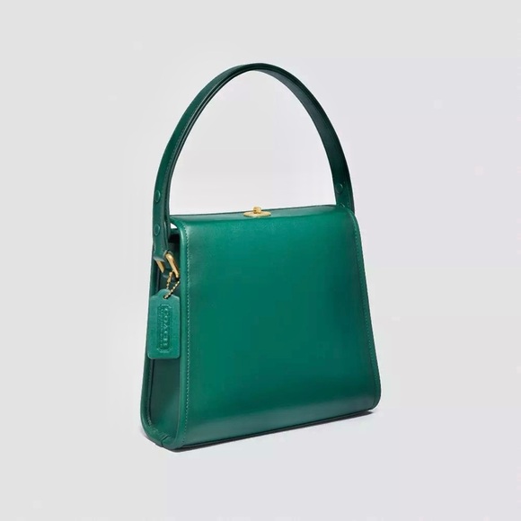 Coach Handbags - COACH Turnlock Shoulder Bag Green